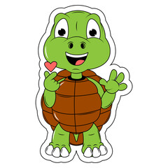 Fototapeta premium Cute turtle cartoon