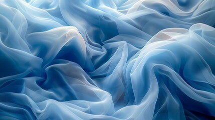 Obraz premium Layers of tissue paper delicately crinkled, creating a tactile landscape of subtle nuances and gentle folds. Abstract Backgrounds Illustration, Minimalism,