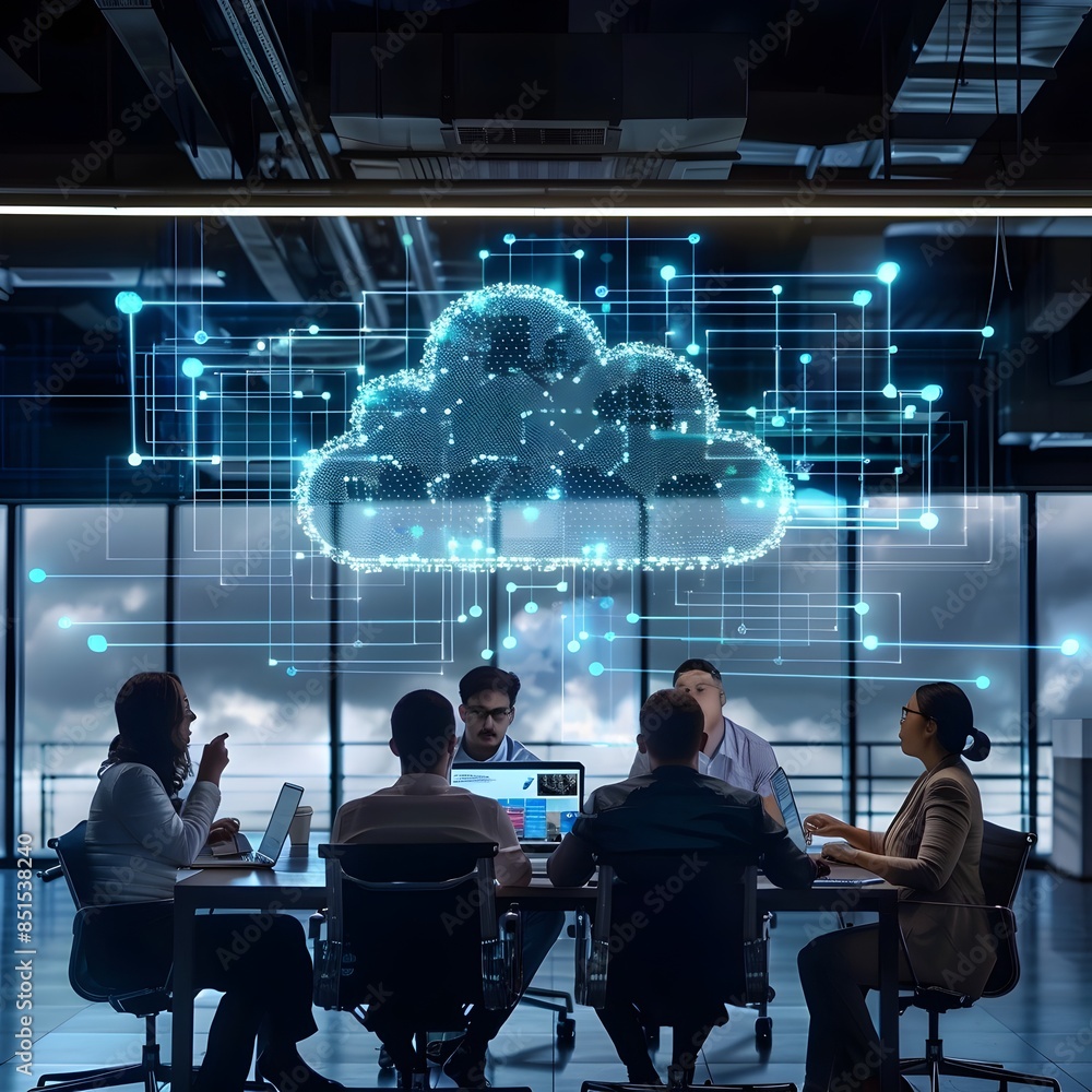 Poster collaborative cloud computing and digital communication in the modern office environment
