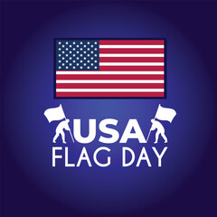 USA Flag Day Badge Design, Stamp, T-shirt, Seal, Sticker, Rubber, Tag, Banner, Poster Vector Illustration