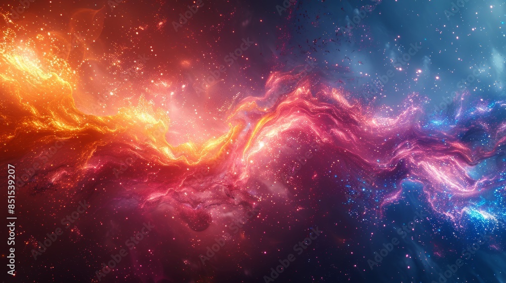 Poster a vibrant explosion of colors and shapes, dancing across the canvas in a mesmerizing abstract.