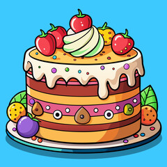 illustration of a cake