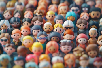 Diverse Collection of Cartoon Avatars for Creative Use in Graphic Design, Posters, and Digital Media