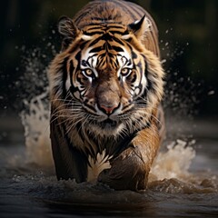 Obraz premium tiger wildlife in nature professional photography