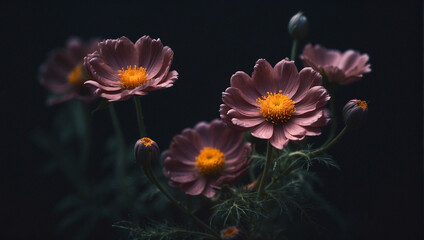 Beautiful wild flower portrait, flora background