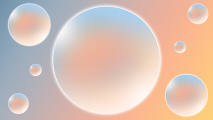 Water drops on gradient background bubble color concept graphic for illustration