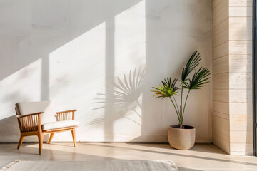 Living room interiors with minimalist deco in a luxury apartment. Residential Real Estate interior design composition