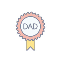 No. 1 dad vector icon