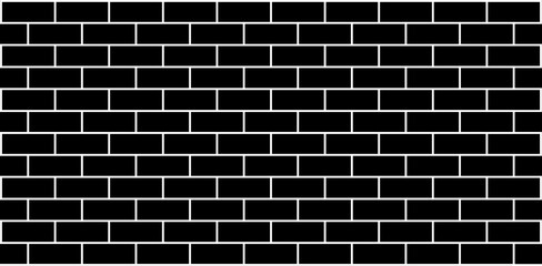 Brick wall icons trendy flat line art style. Brick pattern.