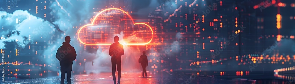 Aufkleber cloud computing conference with experts discussing the future of digital infrastructure