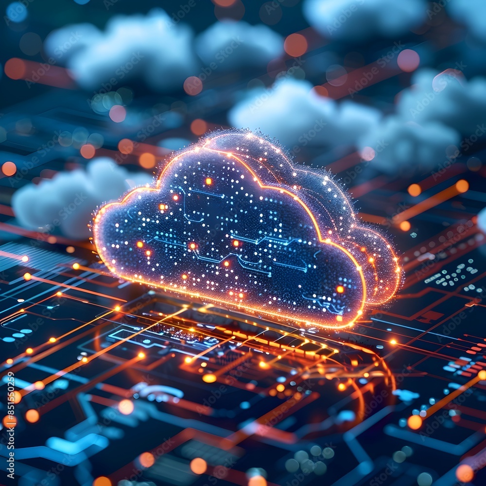 Poster animated sequence of startup leveraging cloud computing to scale globally