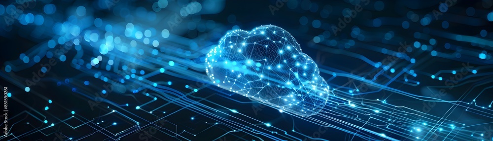 Poster cloud computing conference with experts discussing digital infrastructure innovations and future dat