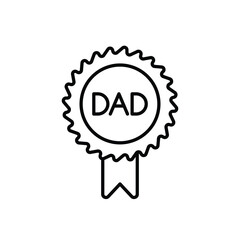 No. 1 dad vector icon