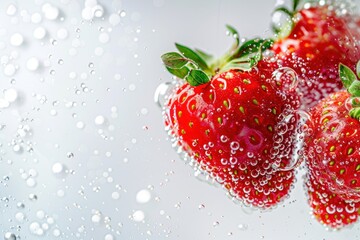 Half strawberries oil bubble strawberry produce ketchup