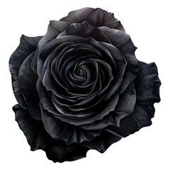 illustration of isolated black rose flower