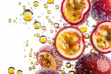 Passion fruits oil bubble produce ketchup plant