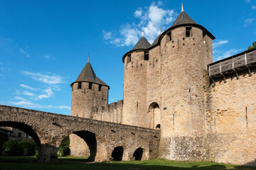 Comtal Castle of Carcassonne Fortress, France.