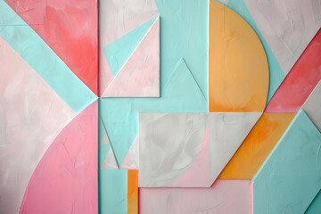 Modern pastel geometric shapes,