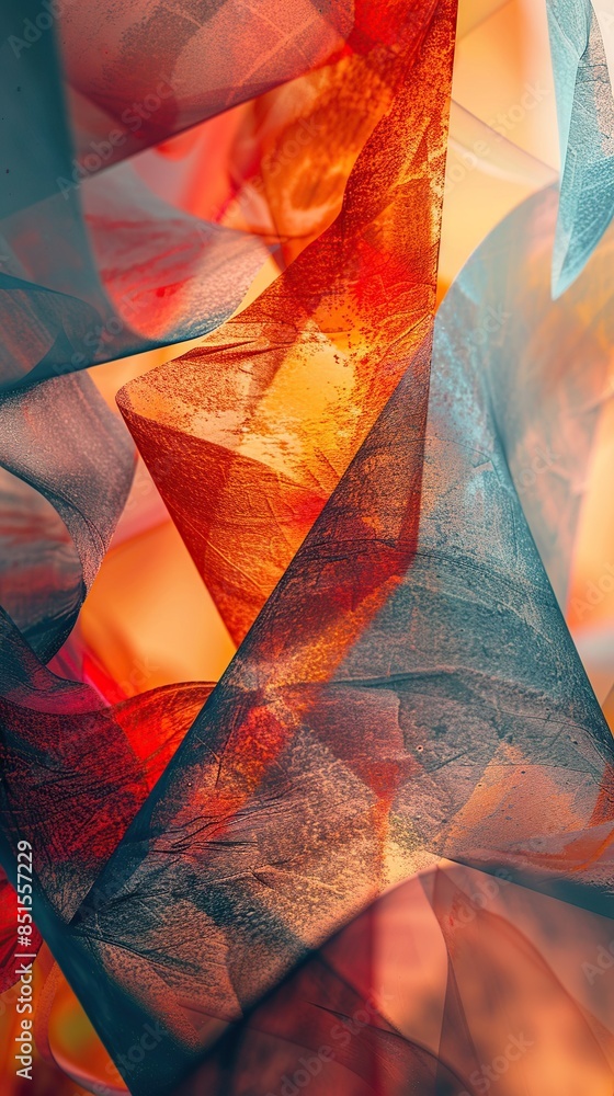 Poster sleek 8k geometric abstract background highlighting complex geometry and bold color