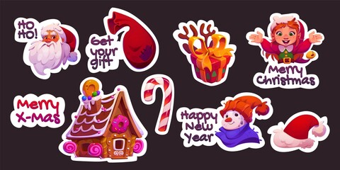 Discover holiday stickers with festive themes, ideal for Christmas and New Year celebrations