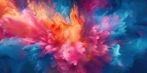 Obraz premium Abstract Colorful Explosion of Powder