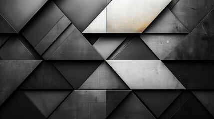 Intricate geometric shapes in shades of black and white, conveying a sense of modern sophistication and elegance. Abstract Backgrounds Illustration, Minimalism,