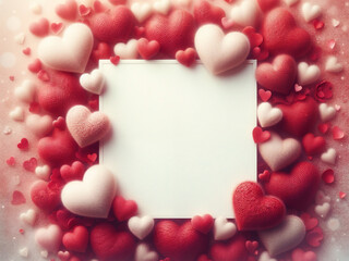 Obraz premium Red heart background.AI