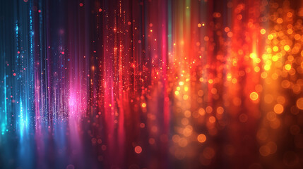 Vivid light and floating dust particles in a colorful backdrop