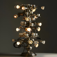 chandelier in the darkness. Generative AI