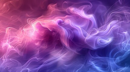 Obraz premium Delicate tendrils of smoke drifting through shades of amethyst and indigo, evoking a sense of mystery and intrigue. Abstract Backgrounds Illustration, Minimalism,