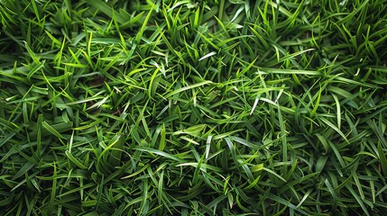 Fototapeta premium High-definition shot capturing the rich texture and color of a dense green grass field