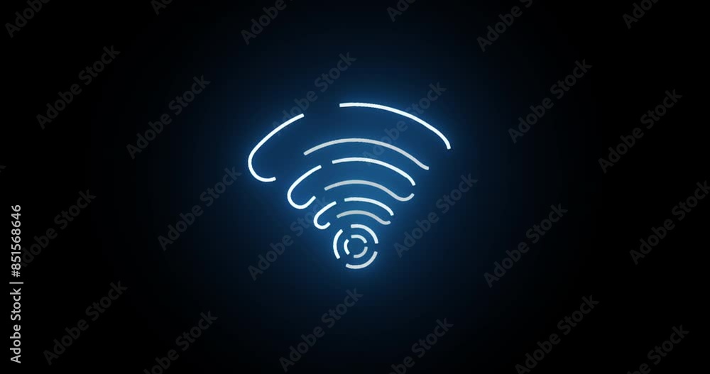 Leinwandbilder future, digital and neon for wireless network, connection and global technology for communication, i