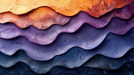 Abstract artwork with bold strokes of lilac, chambray blue, and burnt orange, creating a dynamic composition that sparks nostalgia and creativity. Abstract Backgrounds Illustration, Minimalism,
