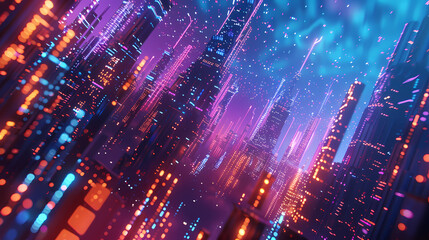 Obraz premium Digital data and network technology background