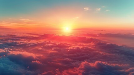 Abstract photograph of a sunset sky in shades of peach fuzz and burnt orange, evoking feelings of wistful nostalgia for days that have passed. Abstract Backgrounds Illustration, Minimalism,