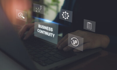 Business continuity concept. Planning and implementing strategies to ensure the business continue...