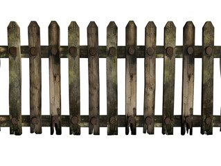 Fototapeta premium A wooden fence with many nails and screws