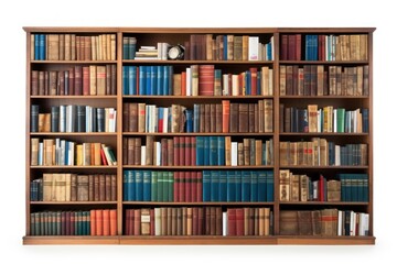 Bookcase bookshelf furniture white background.