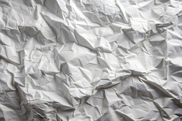 Fototapeta premium Crumpled White Paper Textured Background Ideal for Design Projects