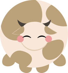 cute recolorable cow eid adha, sapi lucu idul adha