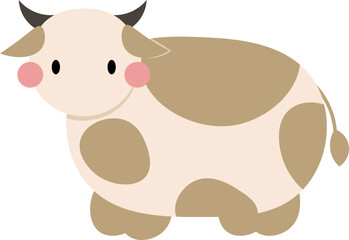 cute recolorable cow eid adha, sapi lucu idul adha