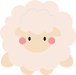 cute recolorable sheep eid adha, domba lucu idul adha