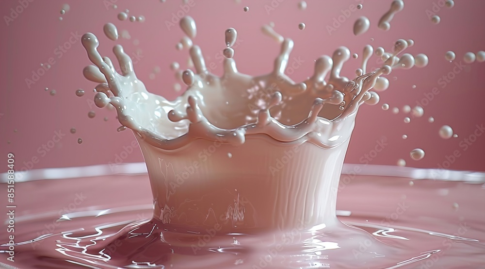 Wall mural pouring milk into a glass