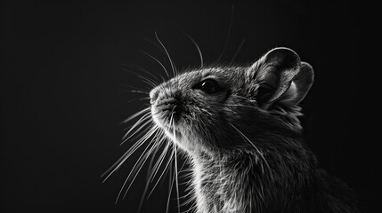 I'd imagine a cute image of a black and white rat