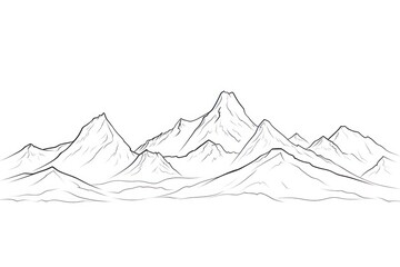 Mountain sketch drawing nature.