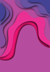 Vector background with paper-cut colored shapes. 3D abstract paper style, design layout for business presentations, flyers, posters, prints, decorations, cards, brochure cover. eps 10