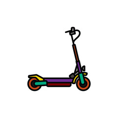 Original vector illustration. City scooter. A contour icon.