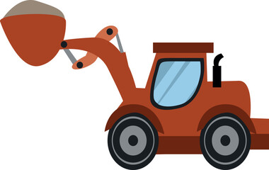 Loader isolated. Construction machinery. Loader vector