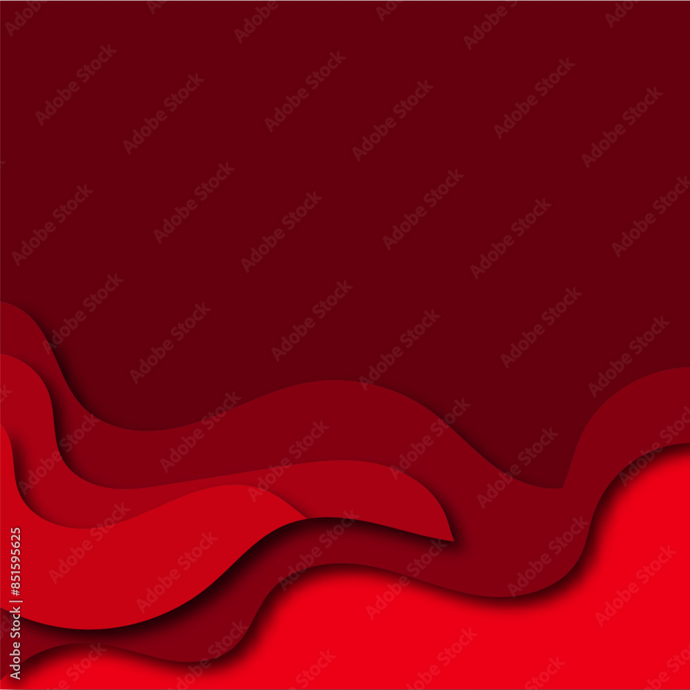 Poster red paper cut background with copy space for graphic design element. eps 10
