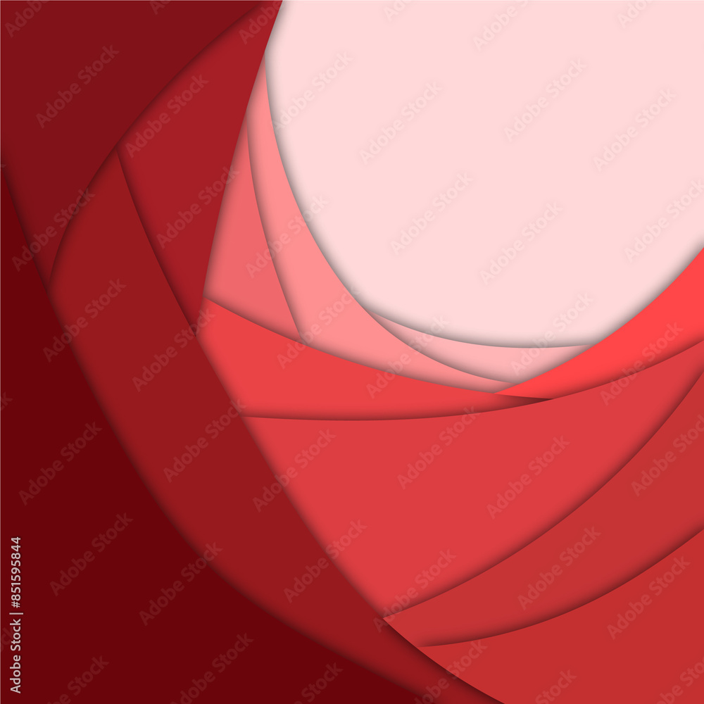 Wall mural red paper cut background with copy space for graphic design element. eps 10